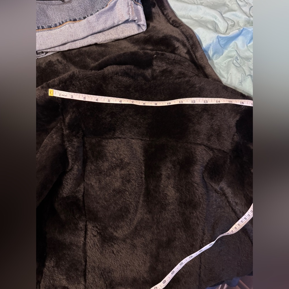 Generation Love Black shearling fur sheepskin Teddy Jacket - Picture 9 of 12